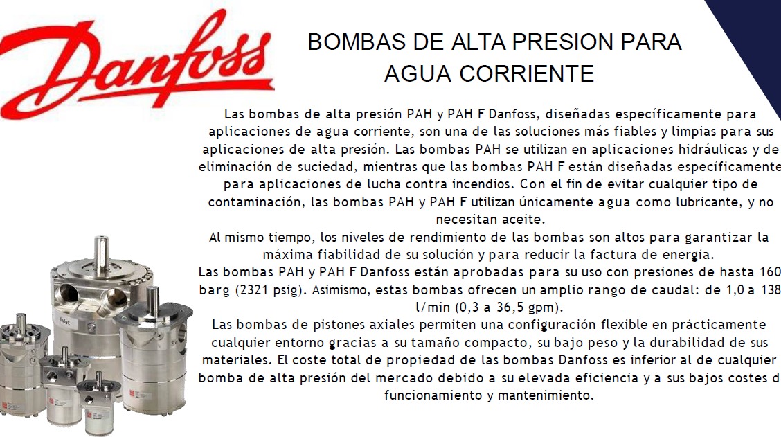 Bombas de alta presion para agua corriente