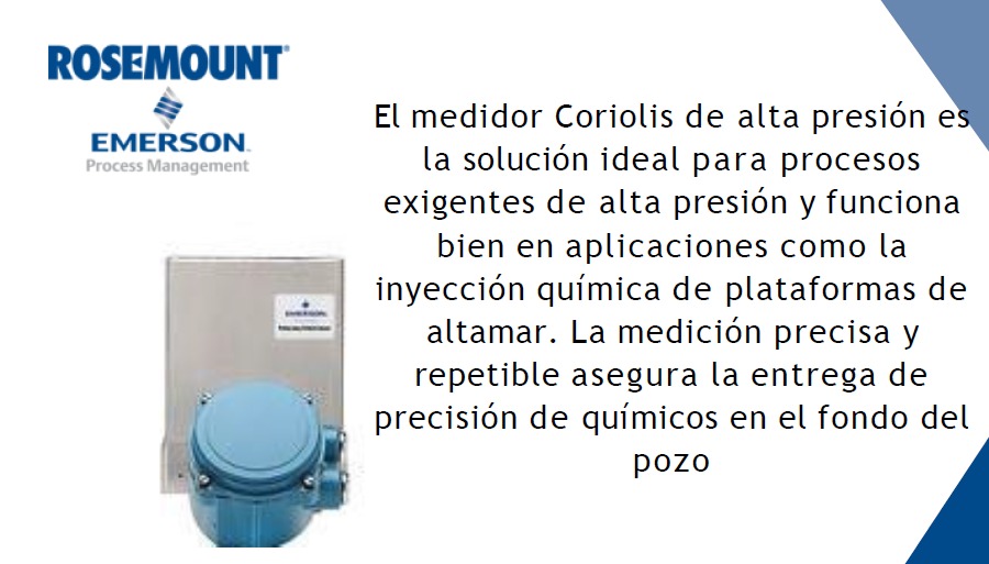Caudalimetro coriolis de alta presion
