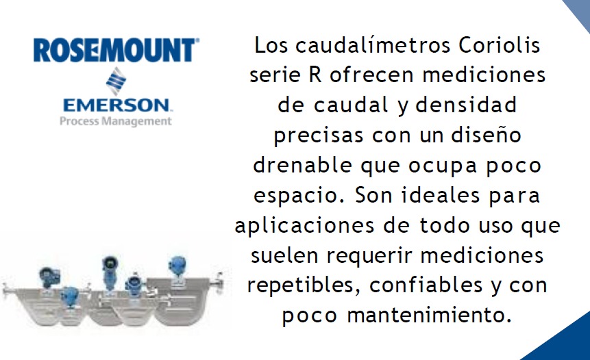 Caudalimetro coriolis de la serie R