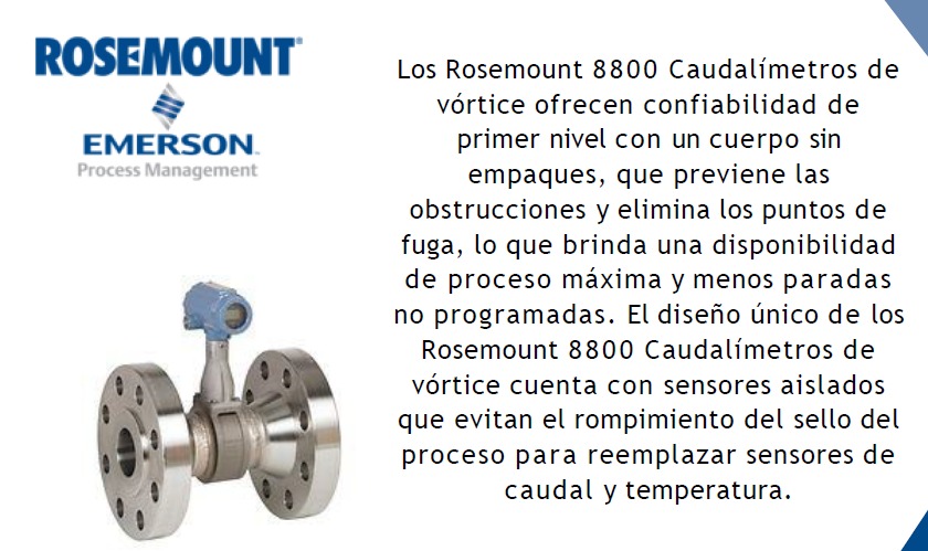 Caudalímetro de vórtice Rosemount 8800