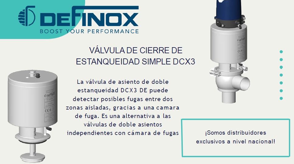 Válvula de cierre de estanqueidad simple DCX3